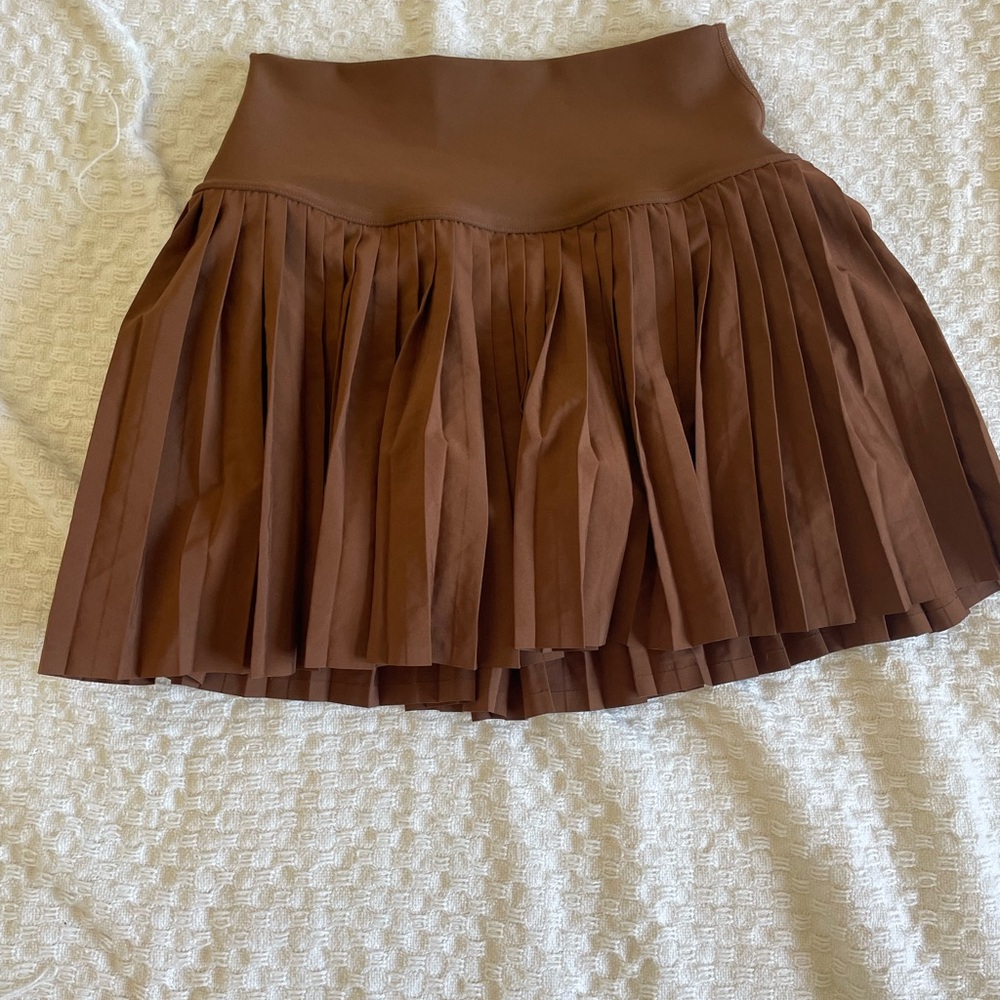 ALO Yoga Chocolate Brown Tennis Skirt